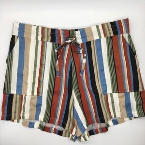 FRENCH Laundry Striped Shorts Large